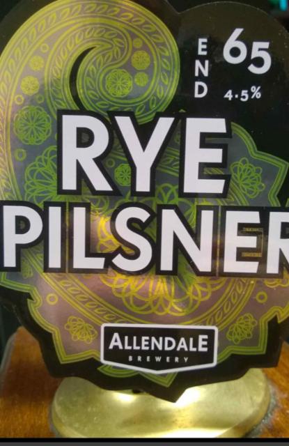 End 65 Rye Pilsner 4.5%, Allendale Brewery, England