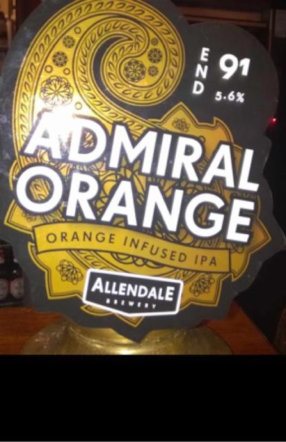 End 91 Admiral Orange 5.6%, Allendale Brewery, England