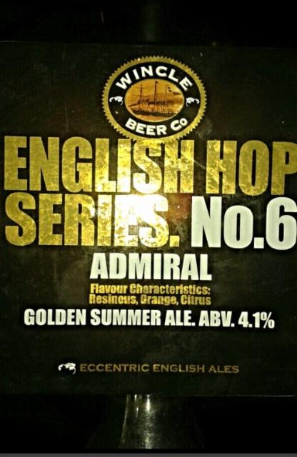 English Hop Series. No. 6 Admiral 4.1%, Wincle Beer, England