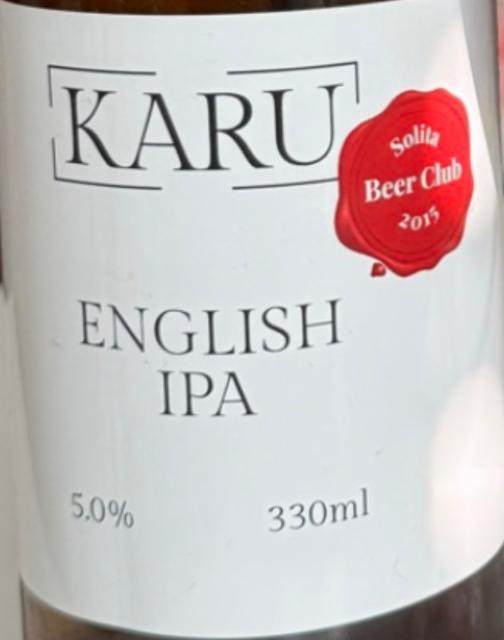 English IPA 5.0%, Karu Brewing, Finland
