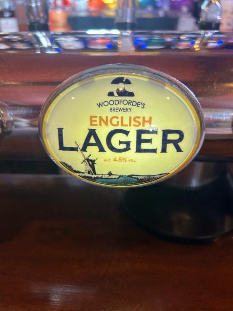 English Lager 4.5%, Woodforde's Brewery, England