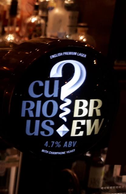 English Premium lager 4.7%, Curious Brewery, England