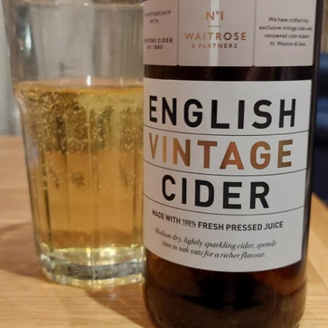 English Vintage Cider 2023 7.3%, Waitrose, England