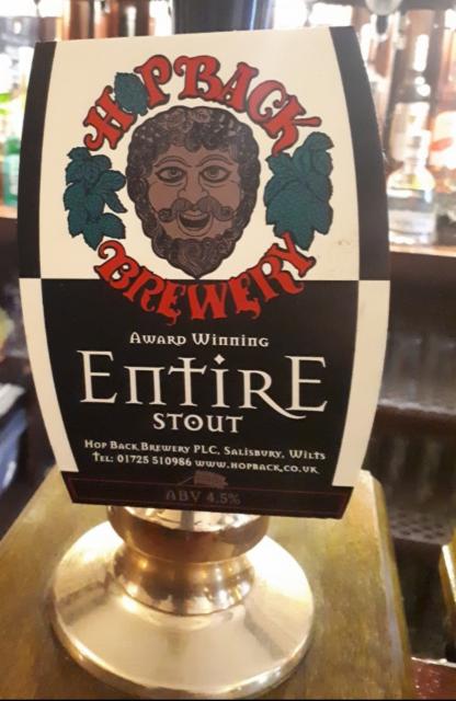 Entire Stout 4.5%, Hop Back Brewery, England