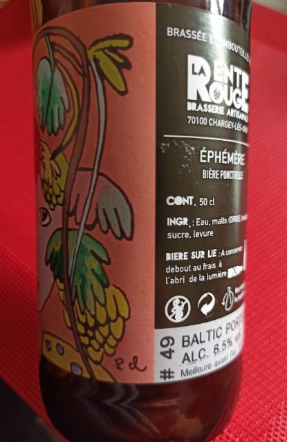 Chargeoise Éphémère 6.5%, Brasserie De La Rente Rouge, France