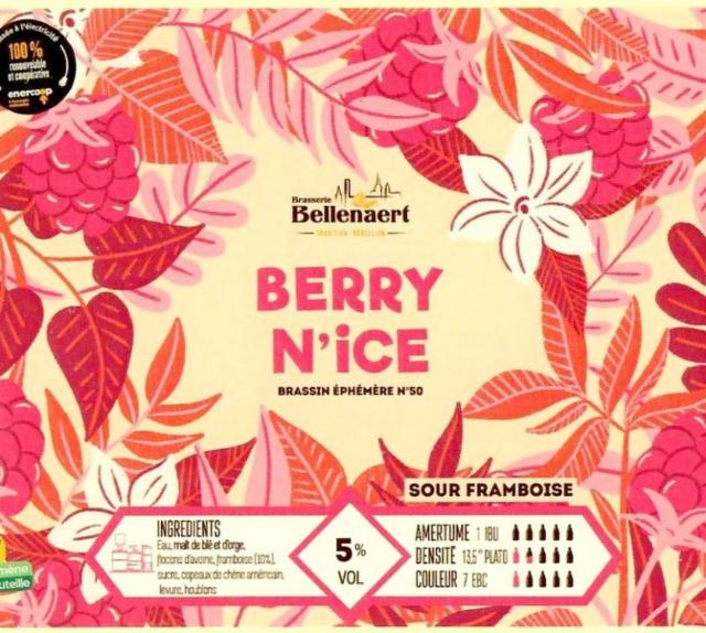 Éphémère N°50 Berry N'ice 5.0%, Brasserie Bellenaert, France