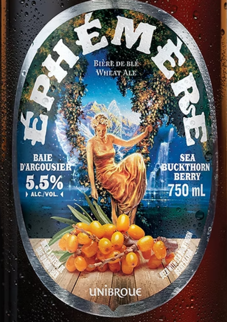 Éphémère Baie d'Argousier / Sea Buckthorn 5.5%, Unibroue (Sapporo), Canada