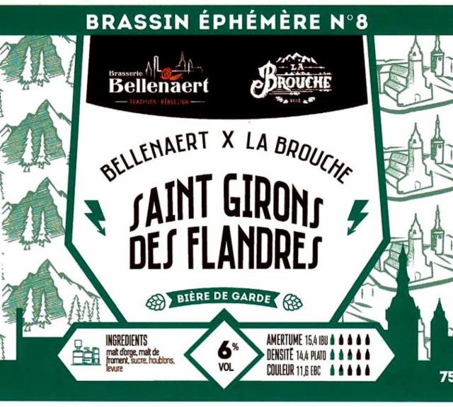 Éphémère N°08 Saint Girons Des Flandres 6.0%, Brasserie Bellenaert, France