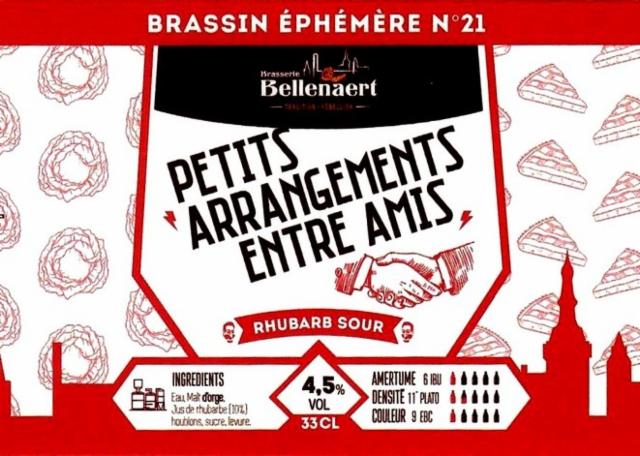 Éphémère N°21 Petits Arrangements Entre Amis 4.5%, Brasserie Bellenaert, France