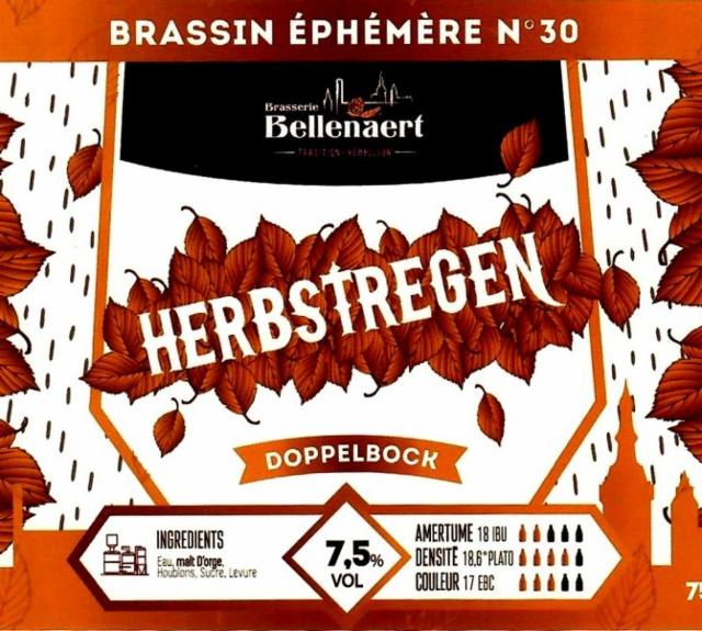 Éphémère N°30 Herbstregen 7.5%, Brasserie Bellenaert, France