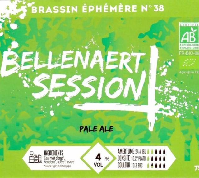 Éphémère N°38 Bellenaert Session 4.0%, Brasserie Bellenaert, France