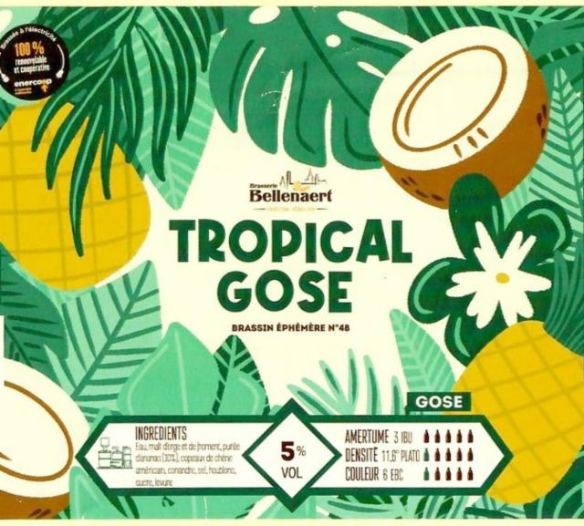 Éphémère N°48 Tropical Gose 5.0%, Brasserie Bellenaert, France