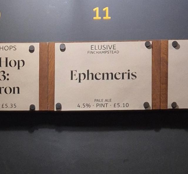 Ephemeris, Elusive Brewing