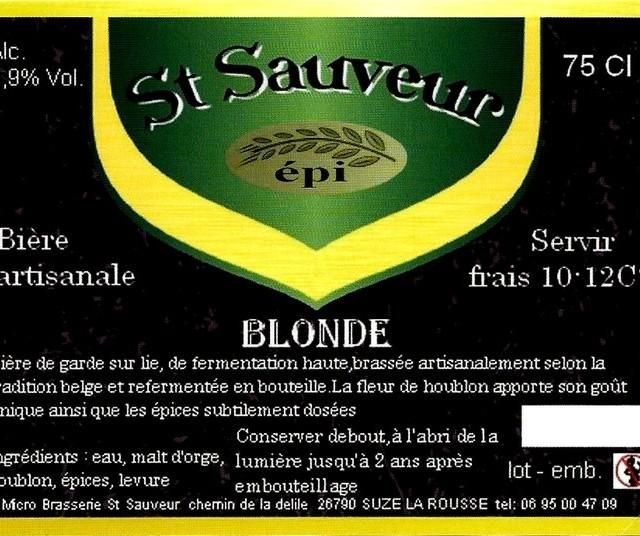 Epi St Sauveur Blonde, Brasserie Épi Saint-Sauveur [Closed]
