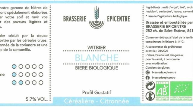 Épicentre Blanche 5.7%, Brasserie Épicentre, France