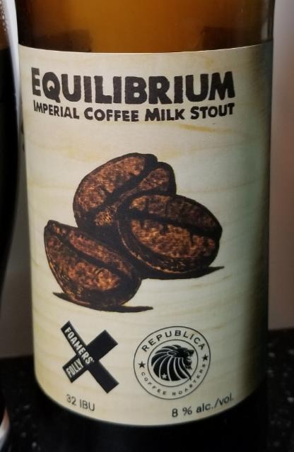 Equilibrium Imperial Coffee Milk Stout 8.0%, Foamers Folly Brewing Co., Canada