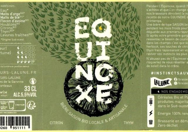 Equinoxe 3.5%, Brasserie LaLune, France