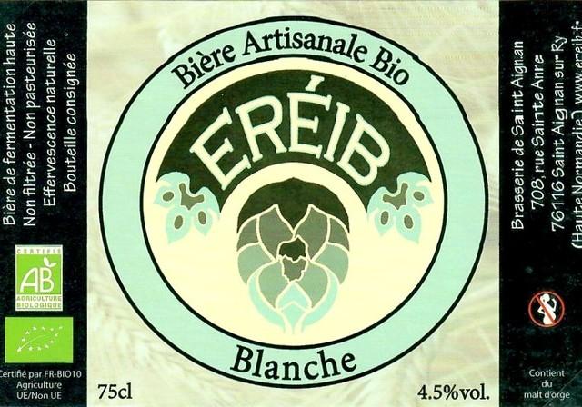 Eréib Blanche 4.5%, La Brasserie De Saint Aignan (Eréib), France