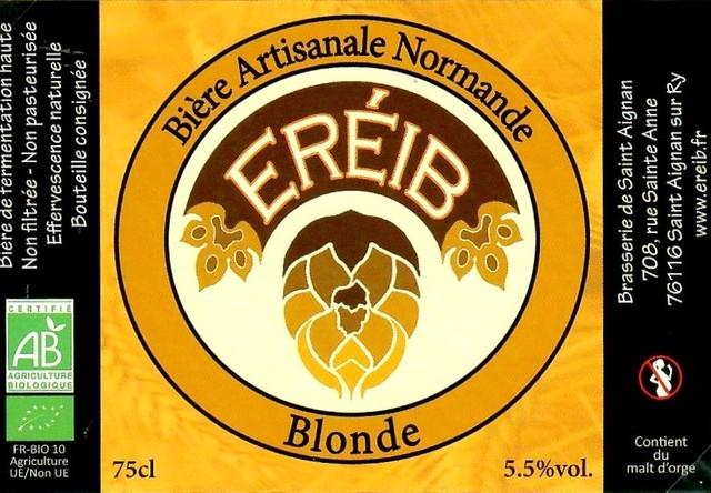 Eréib Blonde, La Brasserie De Saint Aignan (Eréib)