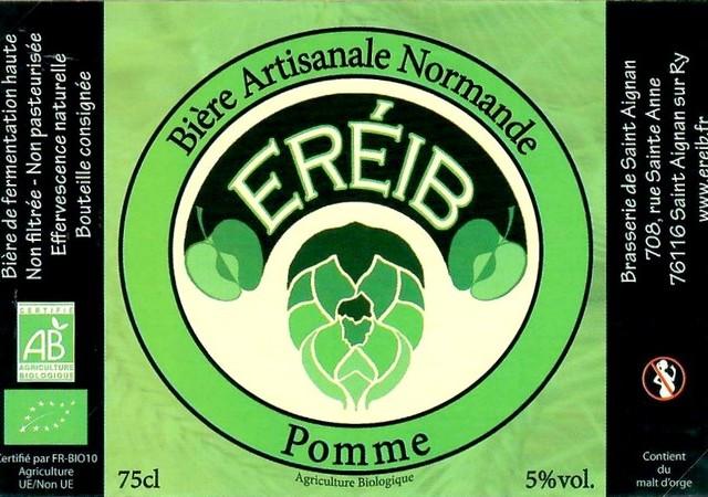 Eréib Pomme 5.0%, La Brasserie De Saint Aignan (Eréib), France