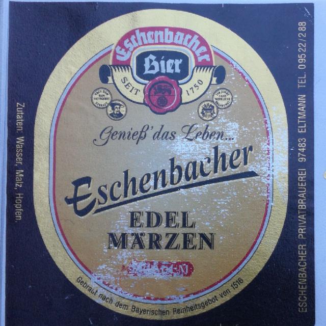 Eschenbacher Edel Märzen 5.5%, Eschenbacher Privatbrauerei, Germany
