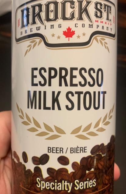 Espresso Milk Stout 5.4%, Brock St. Brewing Company, Canada