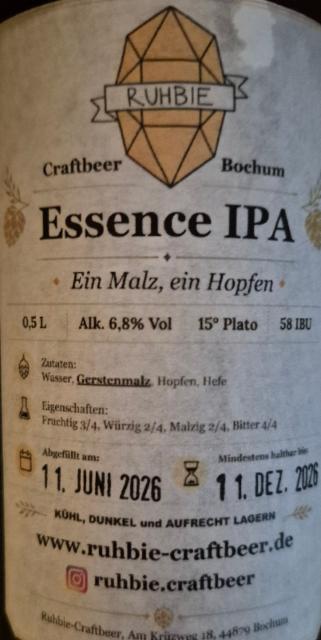 essence ipa 6.8%, Ruhbie, Germany
