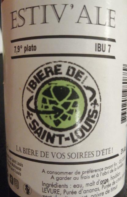 Saint-Louis Estiv'Ale 3.0%, Brasserie De Saint-Louis, France