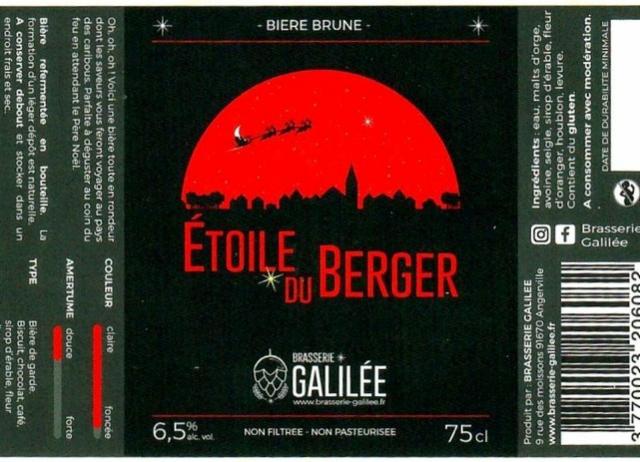 Étoile Du Berger 6.5%, Brasserie Galilée, France