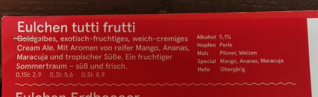 Eulchen tutti frutti, Eulchen Brauerei