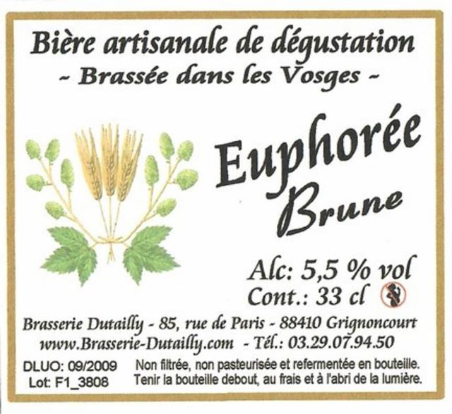 Euphorée Brune 5.5%, Brasserie Dutailly [Closed], France