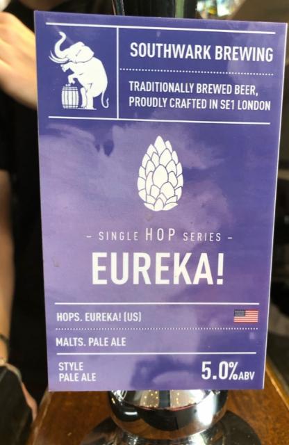 Single Hop Series - Eureka! 5.0%, Southwark Brewing, England