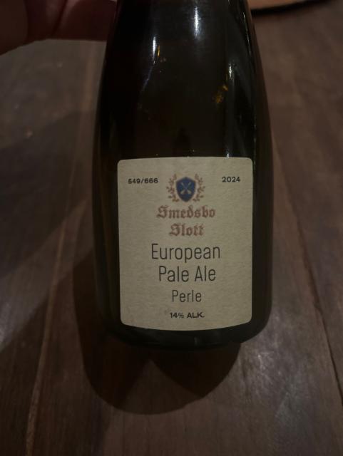 European Pale Ale Perle 14.0%, Smedsbo Slott, Sweden