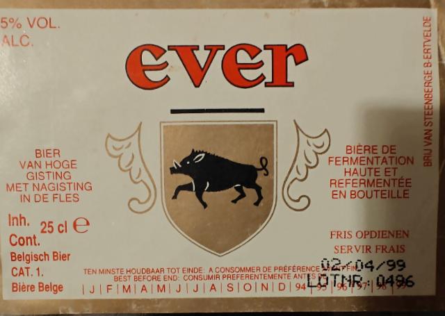 Ever 5.0%, Brouwerij Van Steenberge, Belgium
