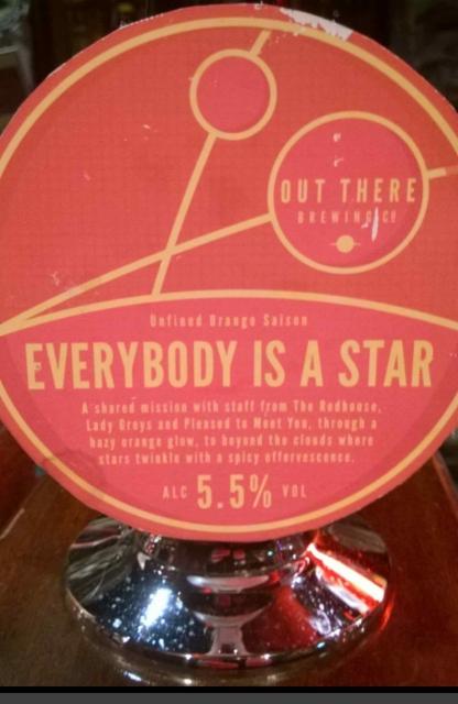 Everybody Is A Star 5.5%, Out There Brewing Co, England