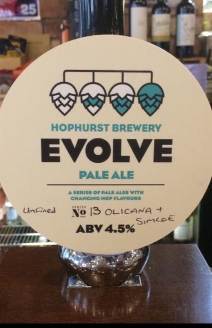 Evolve No.13 Olicana Simcoe 4.5%, Hophurst Brewery, England