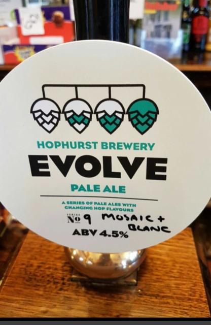 Evolve No.9 Mosaic Blanc 4.5%, Hophurst Brewery, England