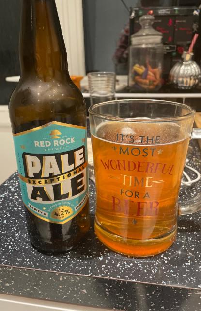 Exceptional pale ale 4.2%, Red Rock Brewery, England