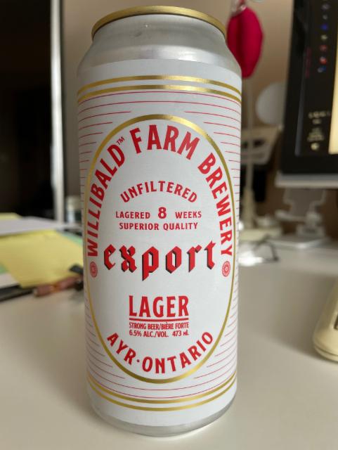 Export 6.5%, Willibald Farm Brewery, Canada
