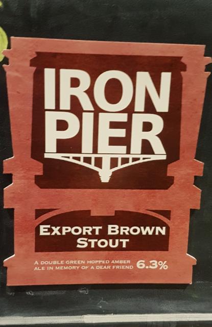 Export Brown Stout 6.3%, IRON PIER BEER, England