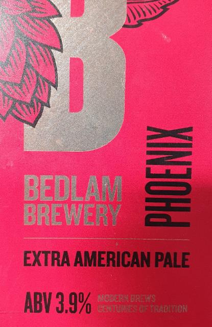 Extra American Pale 3.9%, Bedlam Brewery, England