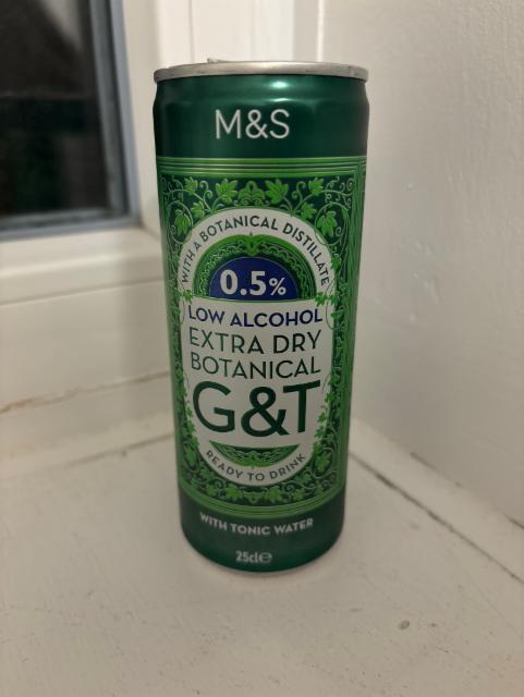 Extra dry botanical G&T, Marks & Spencer