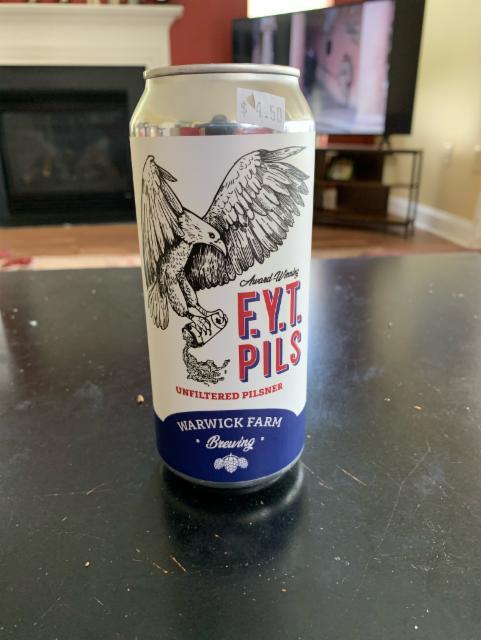 F.Y.T. Pils 5.0%, Warwick Farm Brewing Co, United States