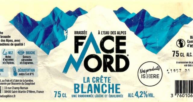 Face Nord La Crète Blanche 4.2%, Brasserie Du Dauphiné (Mandrin), France
