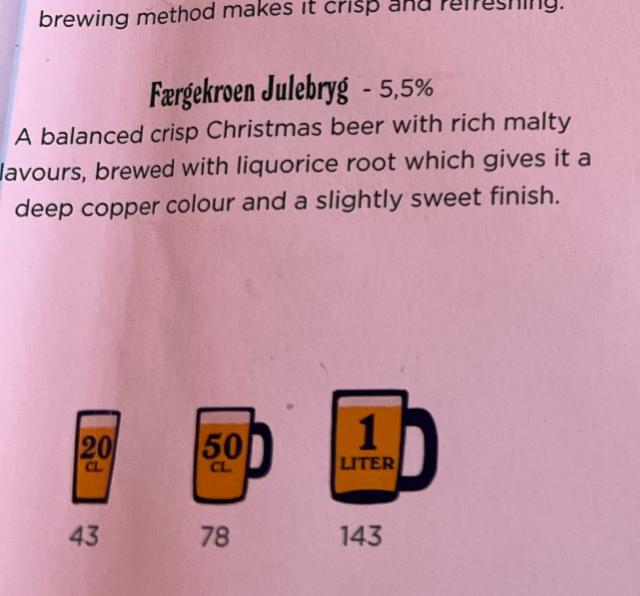 Faergekroen Julebryg 5.5%, Færgekroen, Denmark