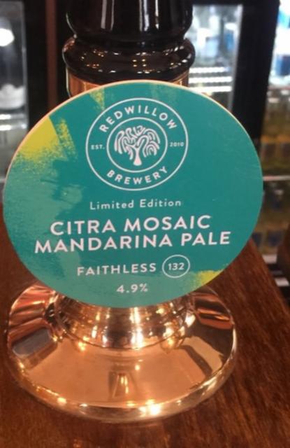 Faithless 132 - Citra Mosaic Mandarina Pale 4.9%, RedWillow Brewery, England