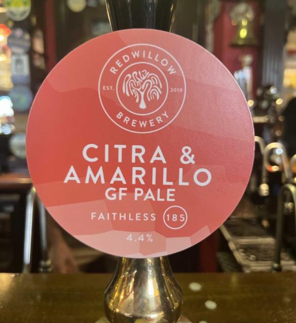 Faithless 185 Citra & Amarillo 4.5%, RedWillow Brewery, England