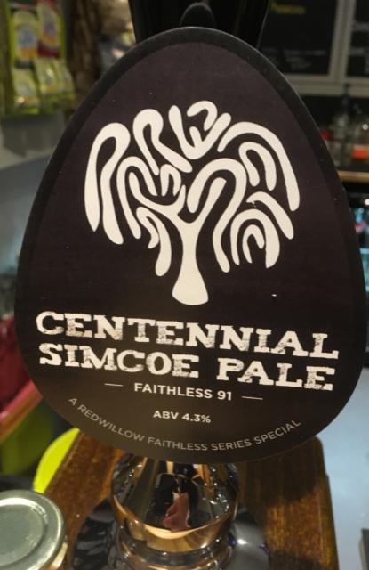 Faithless 91 - Centennial Simcoe Pale 4.3%, RedWillow Brewery, England
