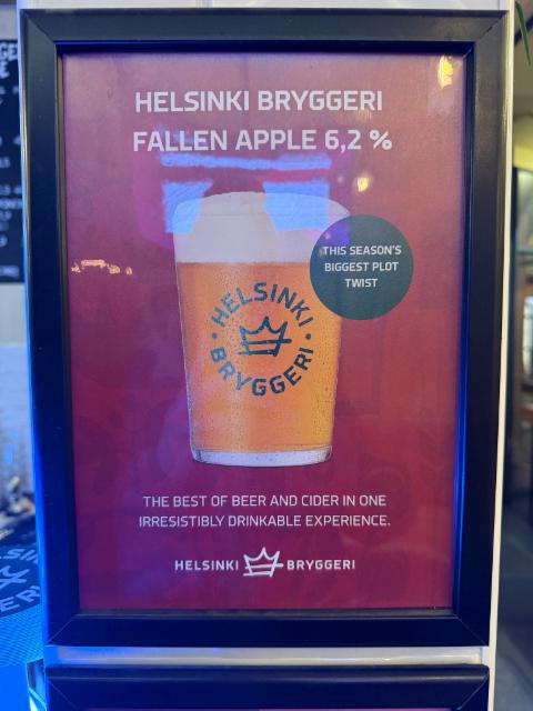 Fallen Apple 6.2%, Helsinki Bryggeri Brewhouse (Royal Unibrew), Finland
