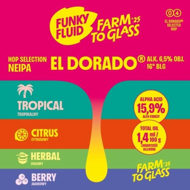 Farm To Glass '25: El Dorado 6.5%, Funky Fluid, Poland